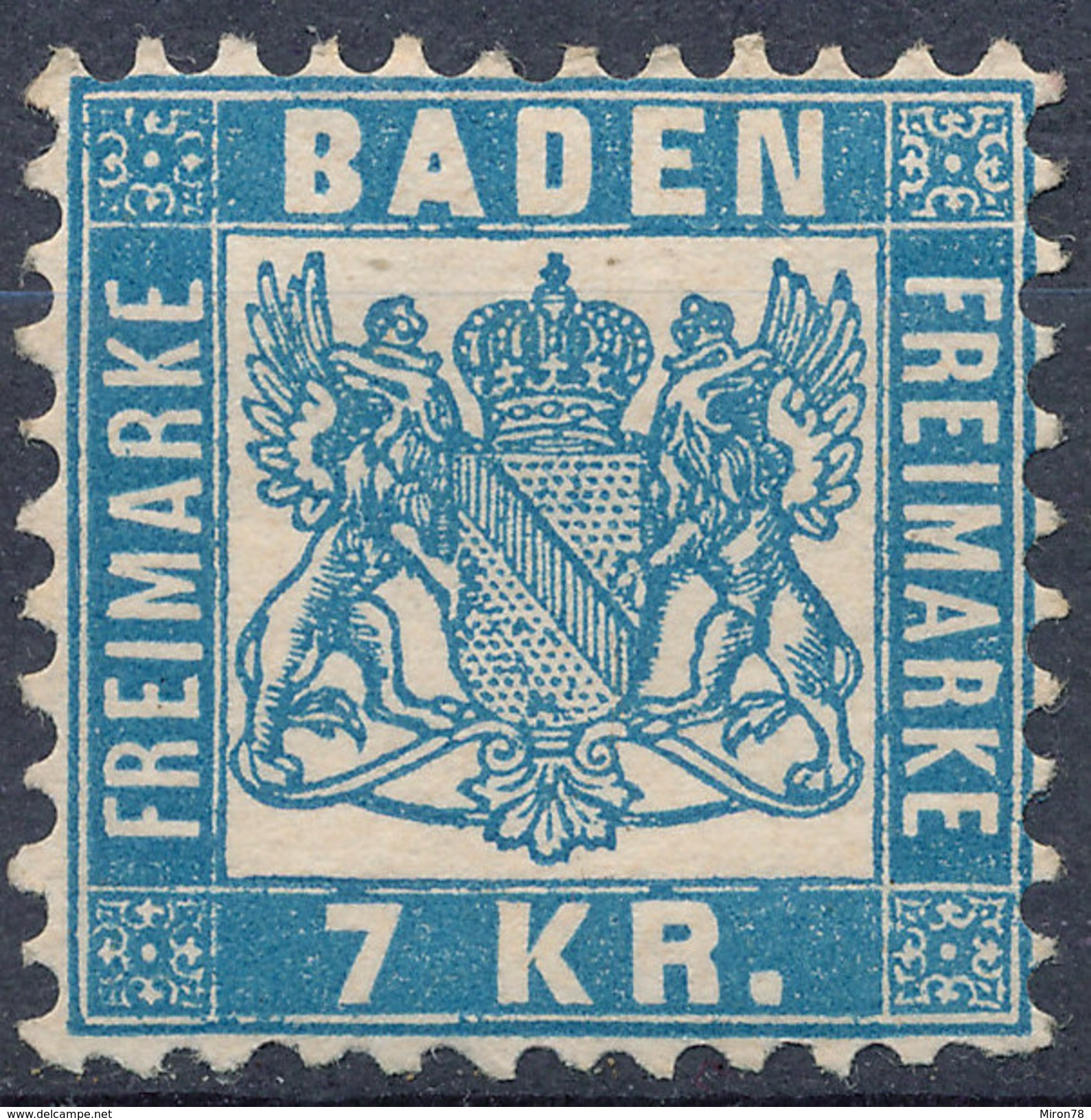 Stamp Baden 1868 7kr  Mint Lot#6 - Mint