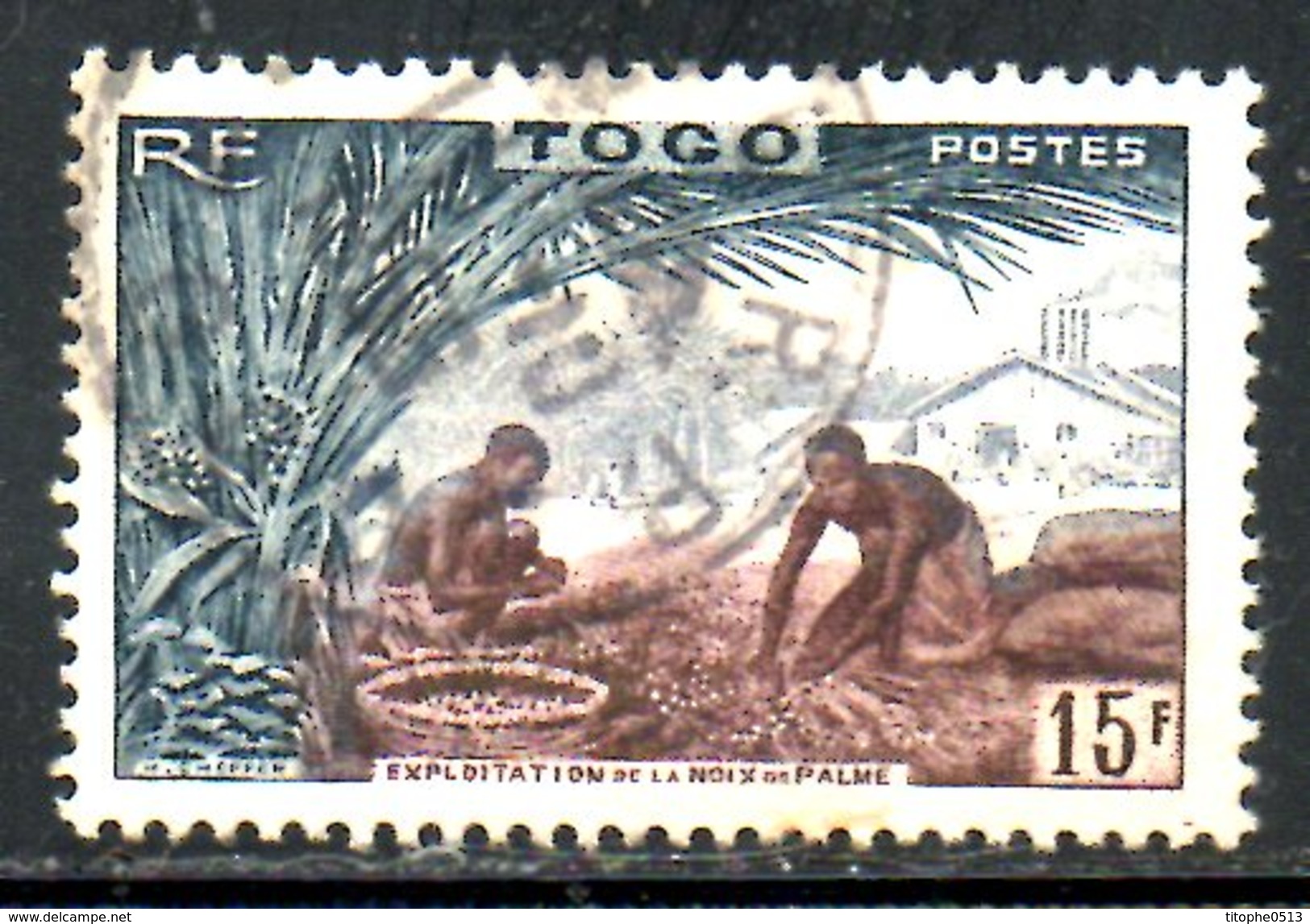 TOGO. N°257 De 1954 Oblitéré. Exploitation De La Noix De Palme. - Used Stamps