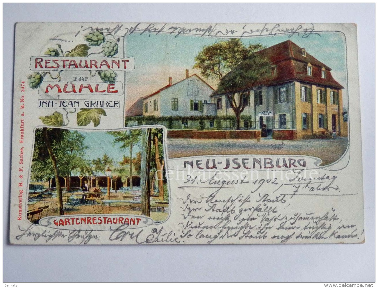GERMANIA DEUTSCHLAND NEU ISENBURG Restaurant Muhle Gasthaus AK Old Postcard - Neu-Isenburg