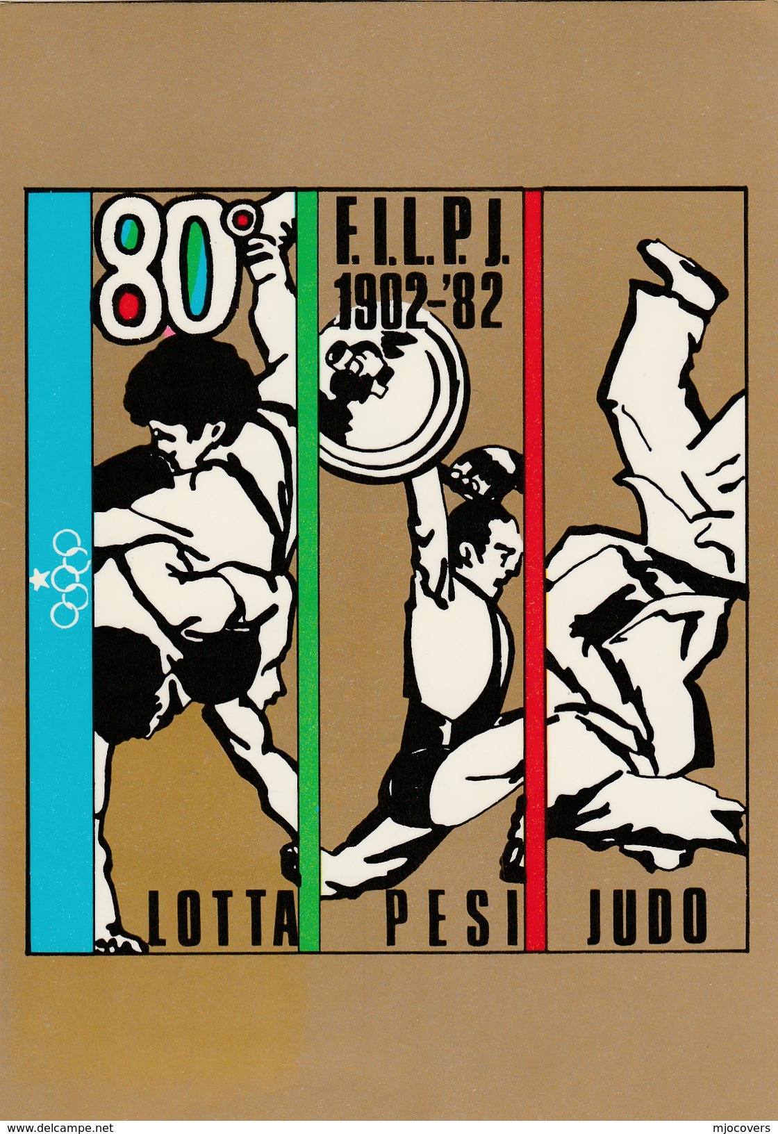 1982 ITALIAN JUDO Federation  EVENT COVER Italy Stamps Sport Postcard - Oosterse Gevechtssporten
