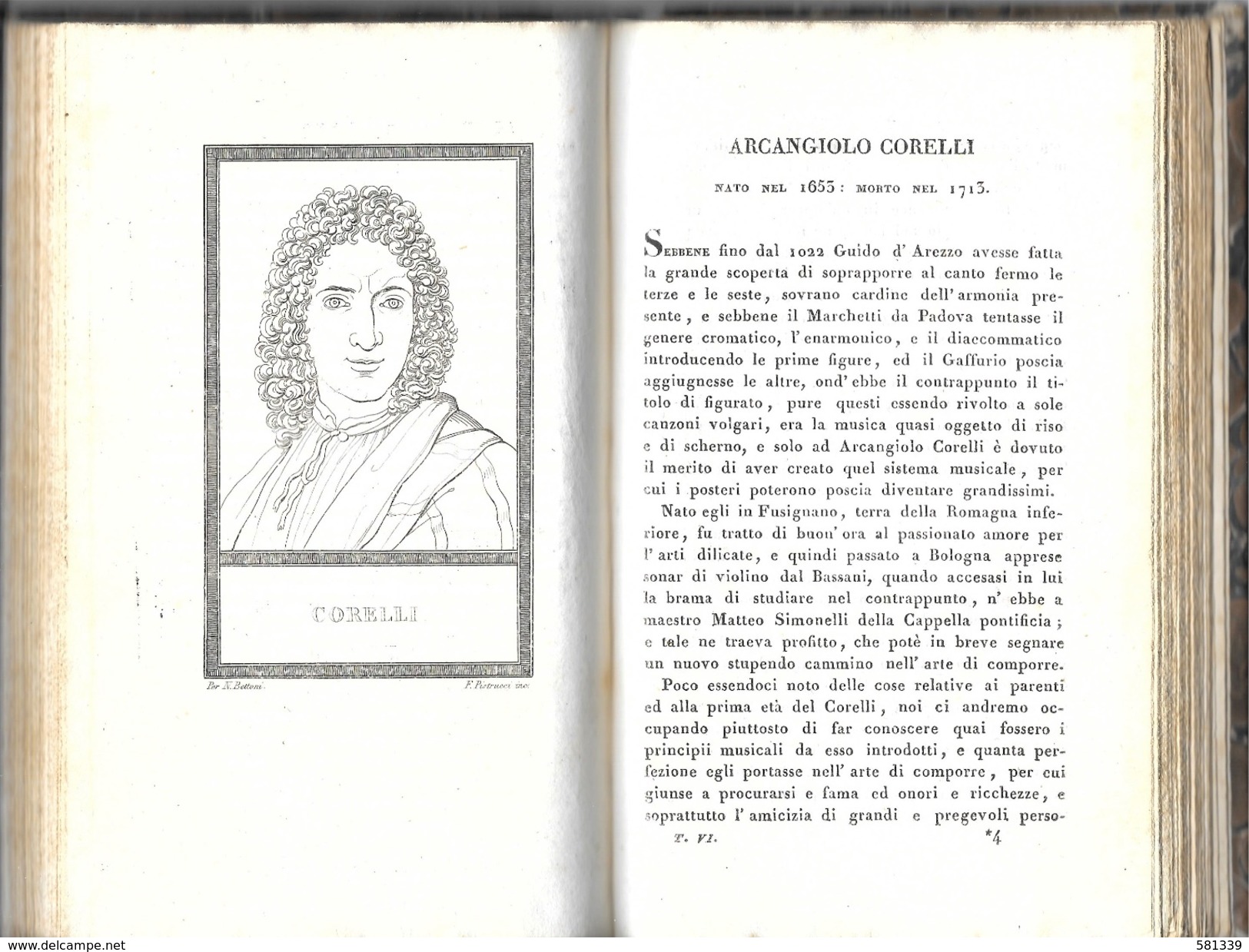 " VITE e RITRATTI di UOMINI CELEBRI " Nicolò Bettoni 1821 , con 40 incisioni , vol.5-6