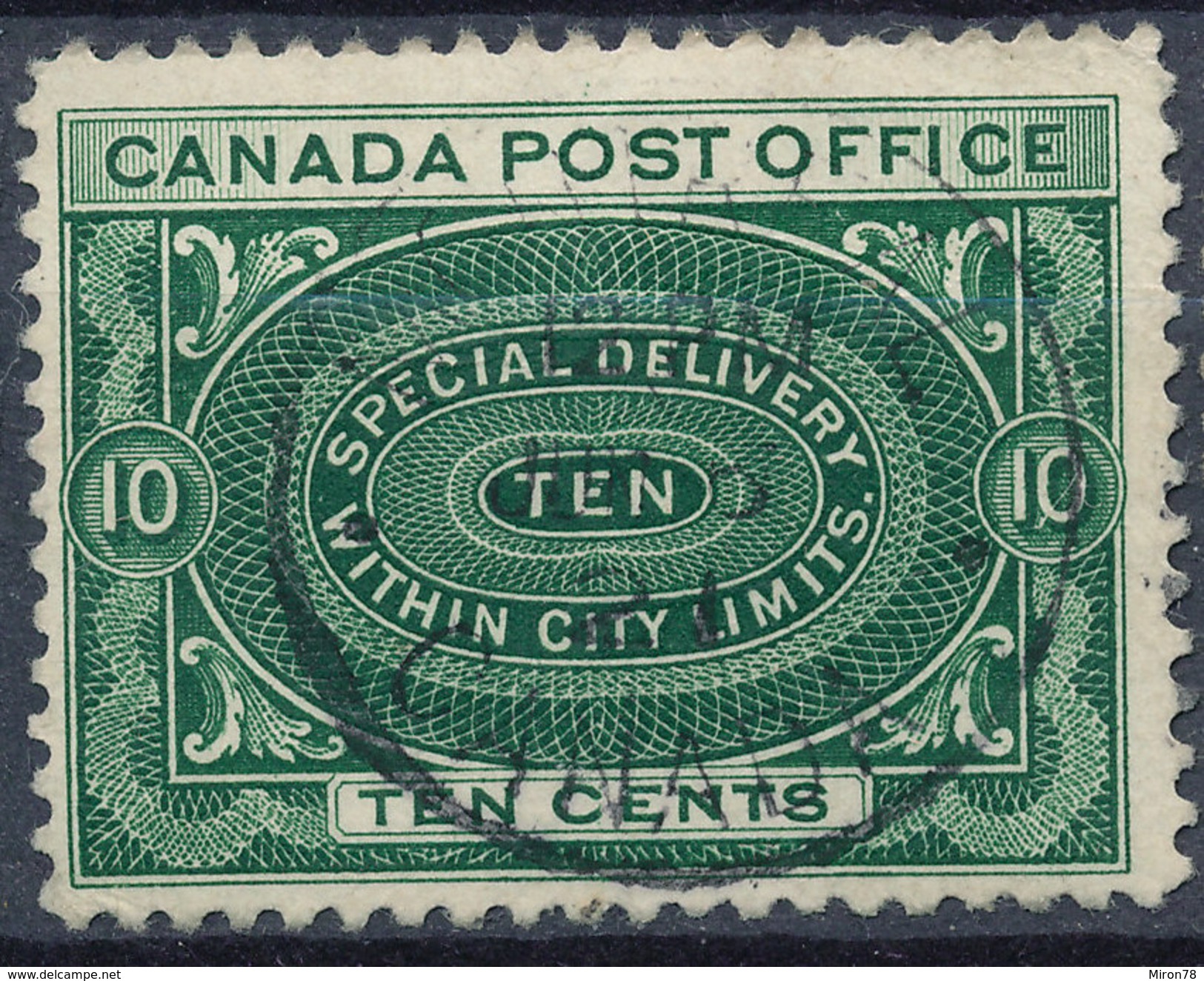 Stamp Canada  1898 10c Used - Eilbriefmarken