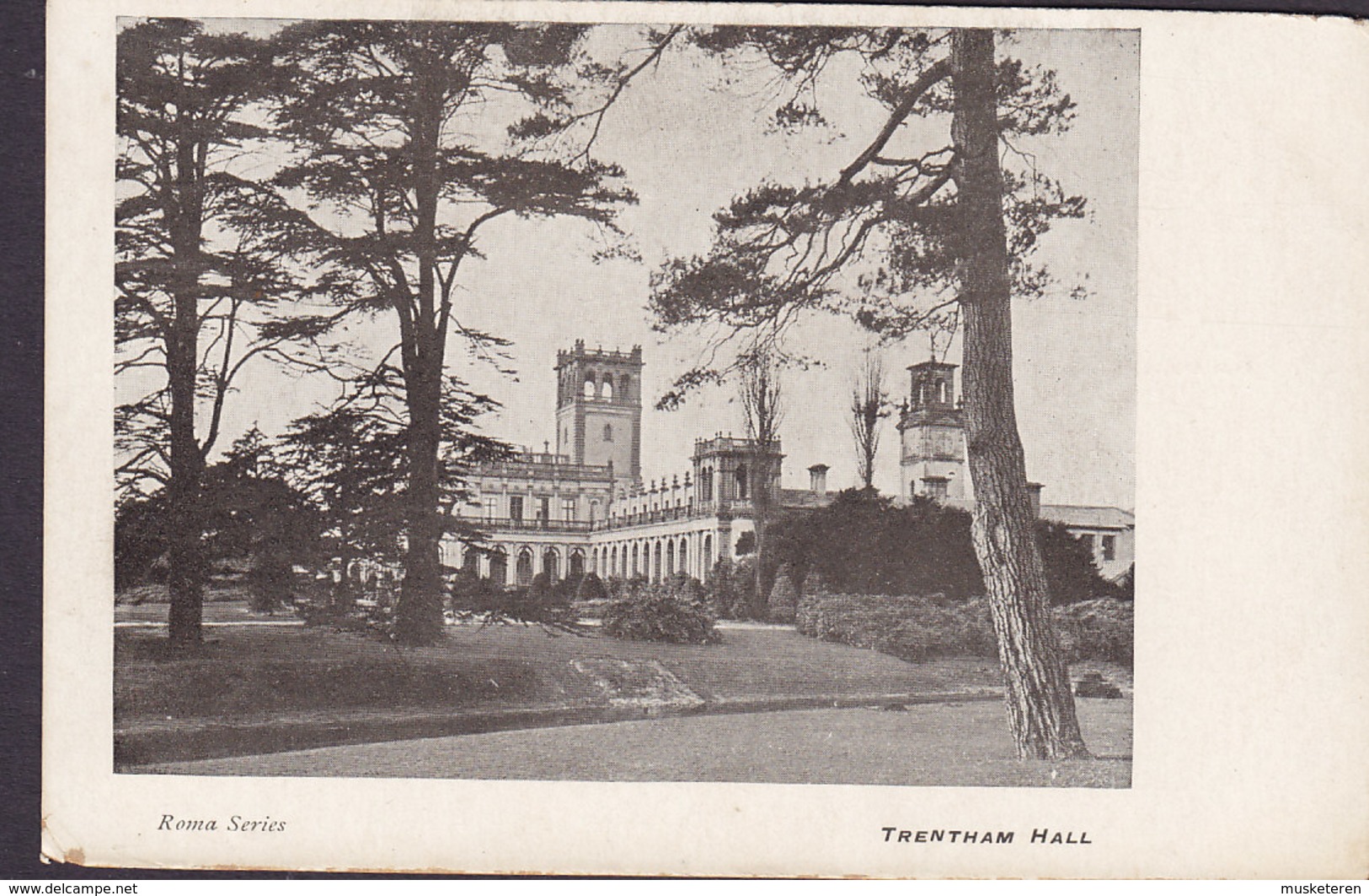 United Kingdom PPC Trentham Hall  Roma Series Postcard (2 Scans) - Stoke-on-Trent