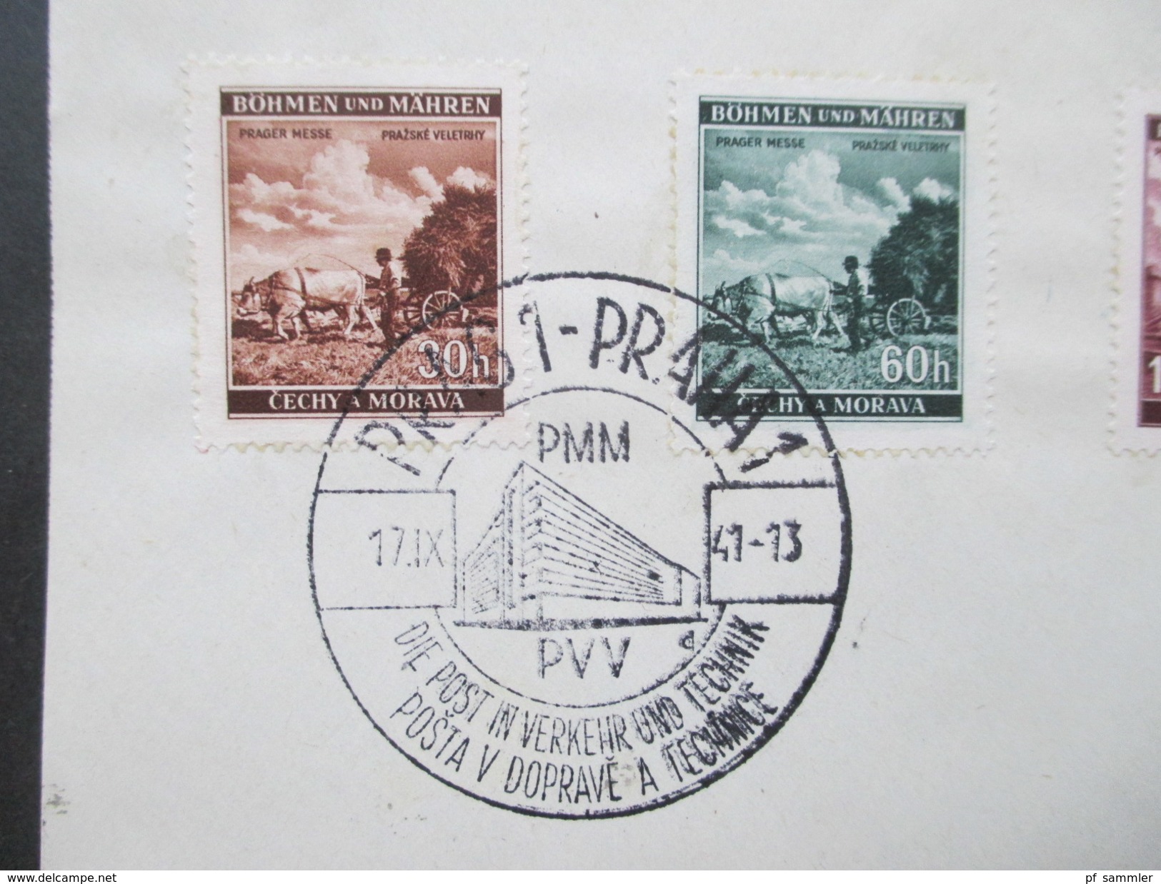 DR / Böhmen Und Mähren Nr. 75 - 78 Sonderstempel Prager Messe. Nach Wien - Briefe U. Dokumente