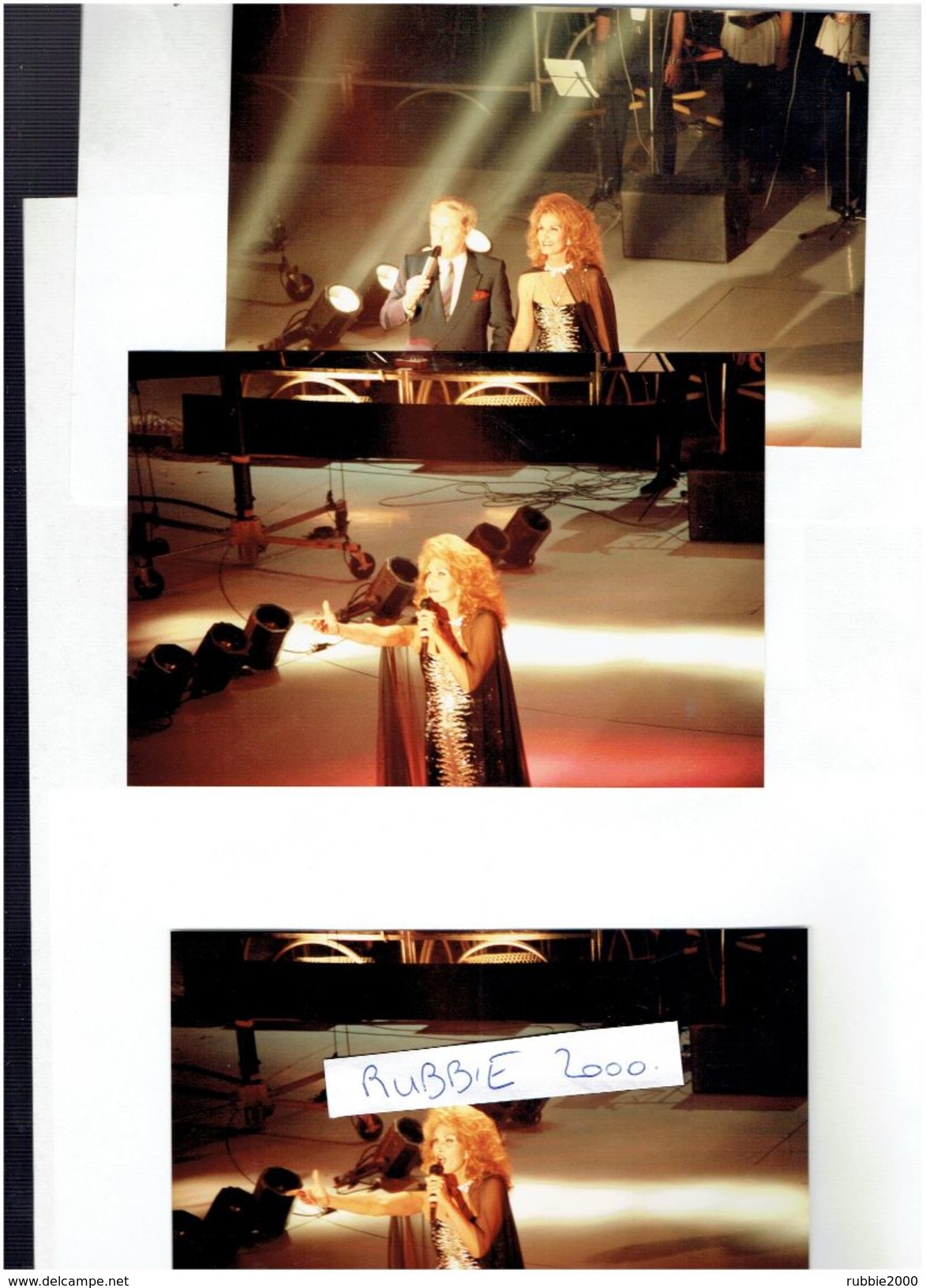 DALIDA LOT 10 PHOTOGRAPHIES 13 FEVRIER 1985 A L EMISSION DE TELEVISION CADENCE 3 PRESENTEE PAR GUY LUX - Photographs