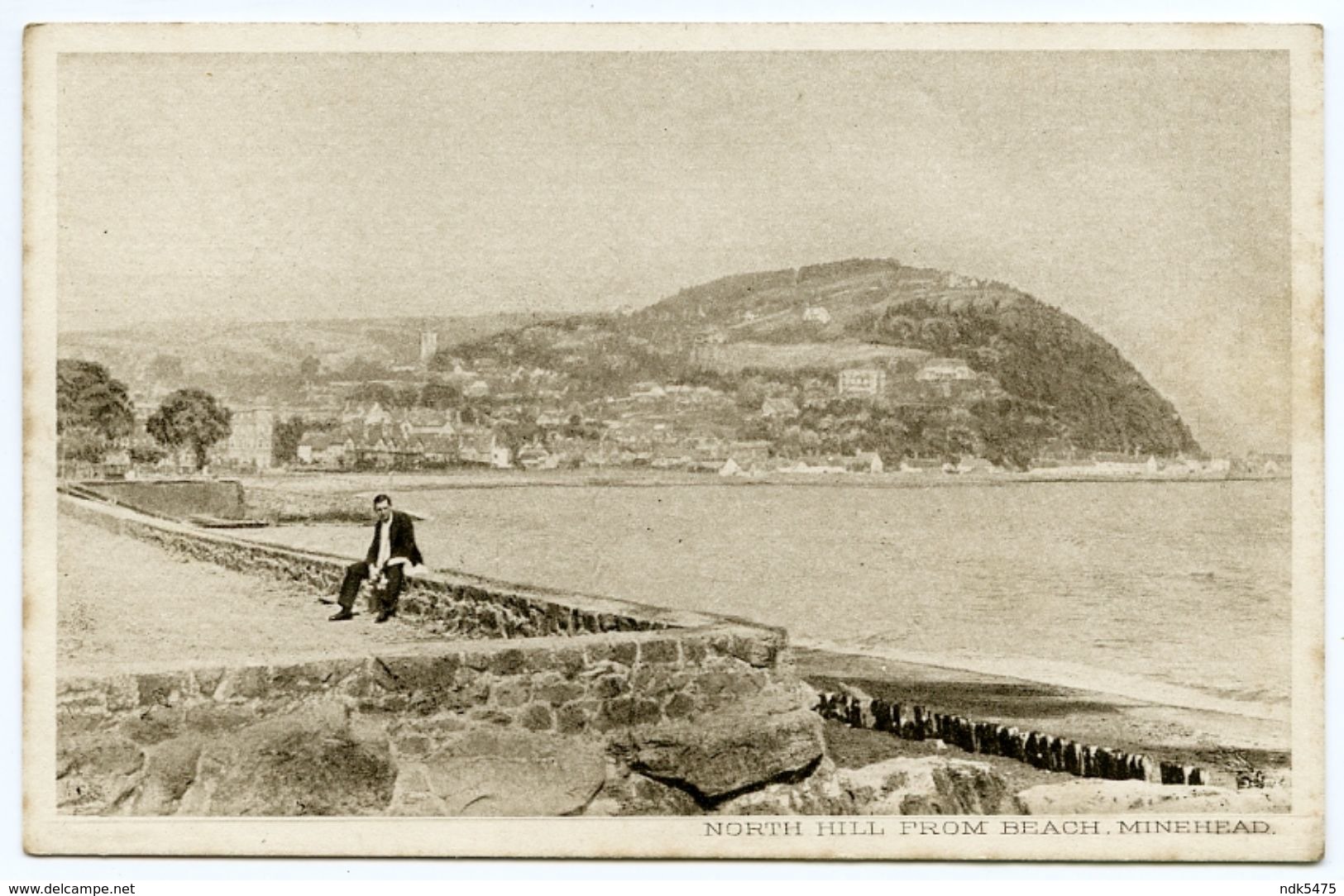 MINEHEAD : NORTH HILL FROM BEACH - Minehead