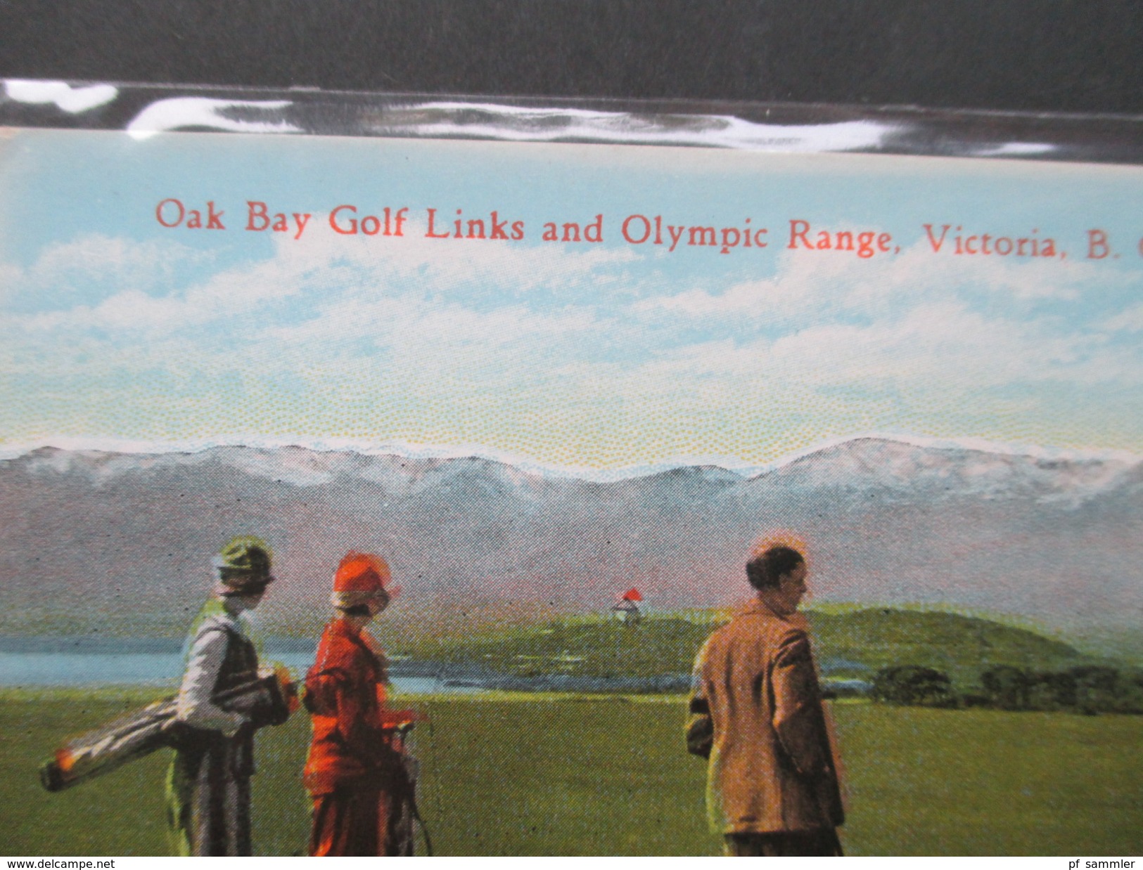 AK Ca. 1910er Jahre Oak Bay Golf Links And Olympic Rnge Victoria B.C. Canada. Golfspieler / Golfplatz - Golf