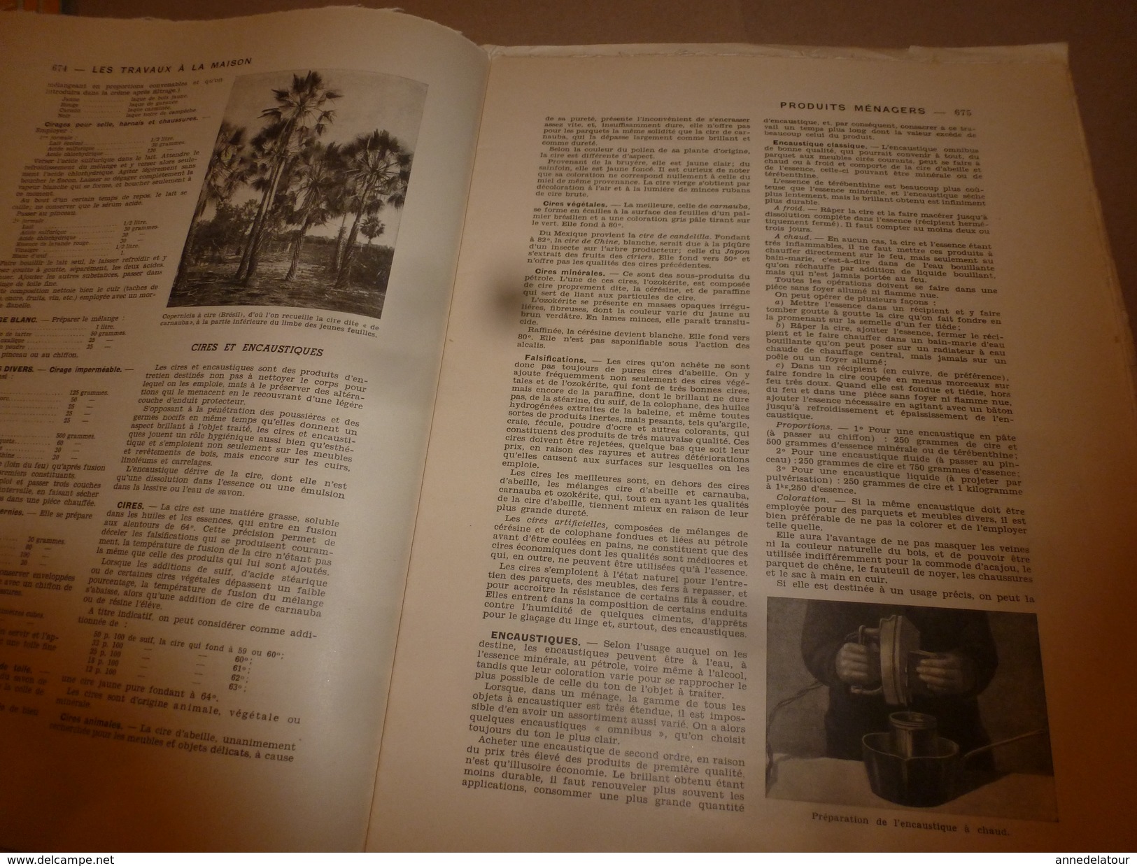 1950 ENCYCLOPEDIE FAMILIALE LAROUSSE ->Produits (ménagers, De Toilette),Papiers,Encres,Timbres Et Cachets; Jardinage - Encyclopédies