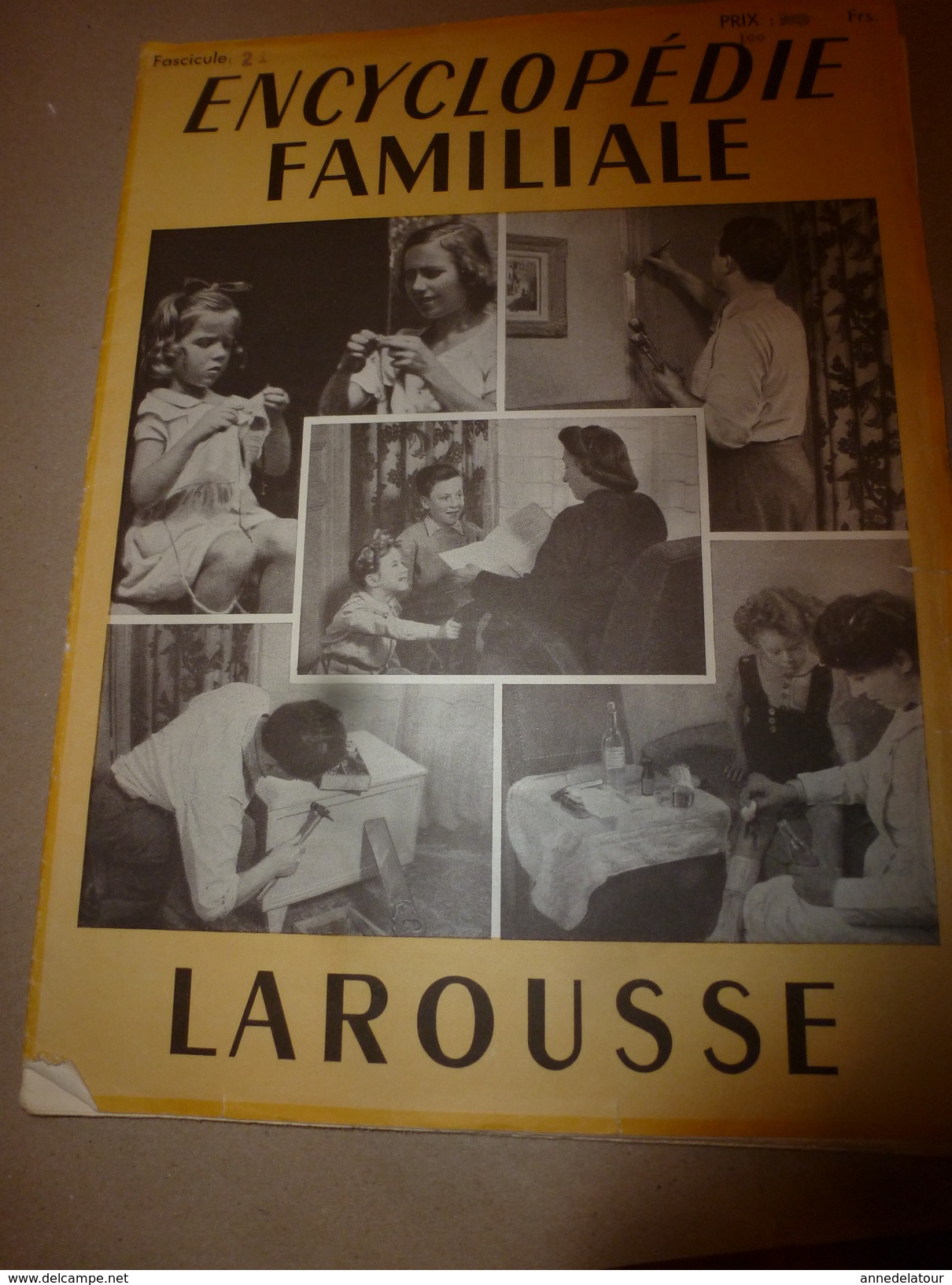 1950 ENCYCLOPEDIE FAMILIALE LAROUSSE ->Cordonnerie,Maroquinerie,Bicyclette,Motocyclette,Automobile,Travaux à La Maison - Encyclopedieën