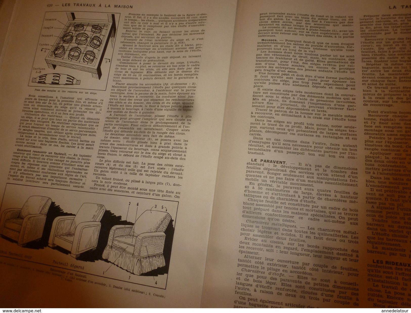 1950 ENCYCLOPEDIE FAMILIALE LAROUSSE ->Tapisserie,,Travaux à la maison,Plomberie,Serrurerie,Tannage,Cordonnerie