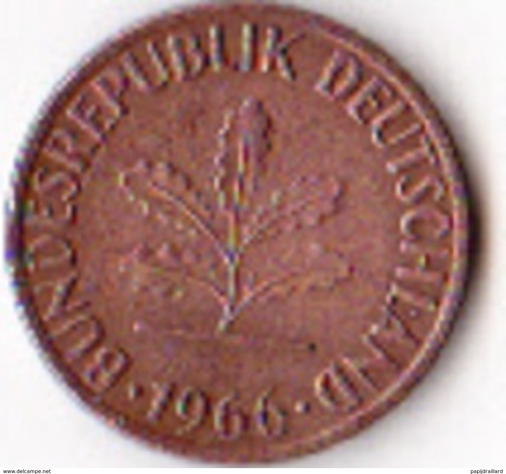 R.F.A. Pièce De 1 Pfennig 1966 ( Bundesrepublick Deutchland) - 1 Pfennig