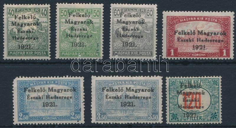 * Nyugat-Magyarország V. 1921 7 Klf Bélyeg Bodor Vizsgálójellel (11.250) (2,50K Kis Sarokhiba / Corner Fault) - Autres & Non Classés