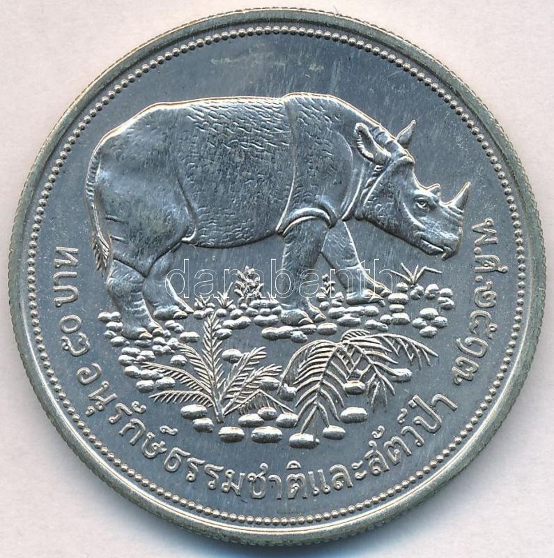 Thaiföld 1974. 50B Ag 'Orrszarvú' T:1-
Thailand 1974. 50 Baht Ag 'Rhinoceros' C:AU
Krause Y#102 - Non Classés