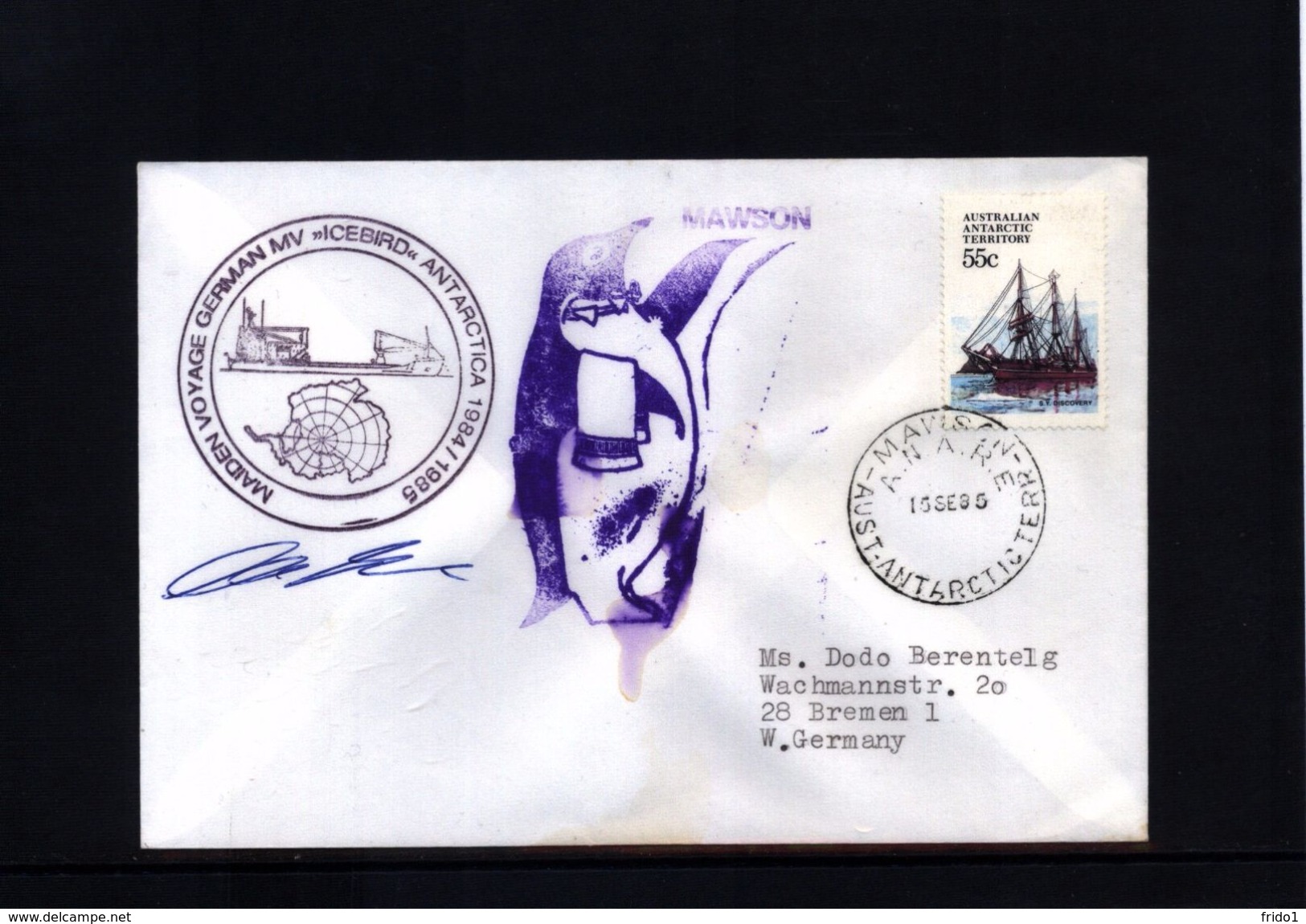 Australian Antarctic Territory 1985 Interesting Ship Letter - Covers & Documents