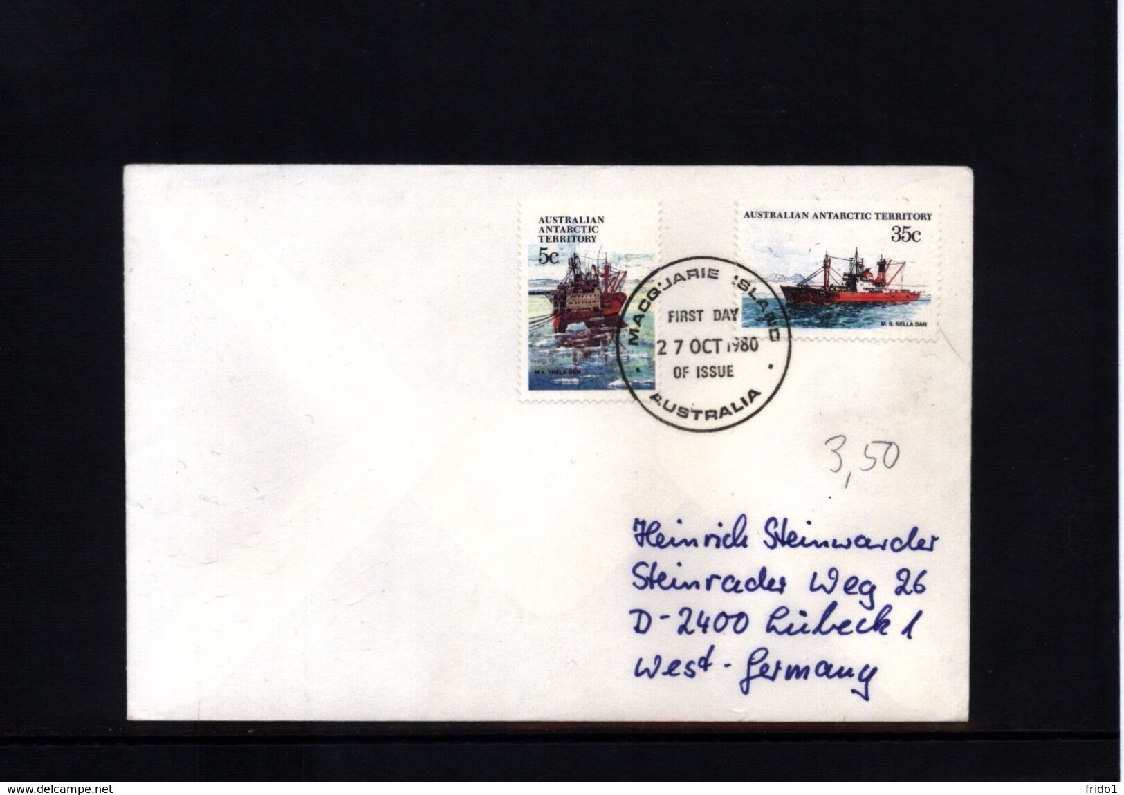 Australian Antarctic Territory 1980 Macquarie Is. Station Interesting  Letter - Covers & Documents