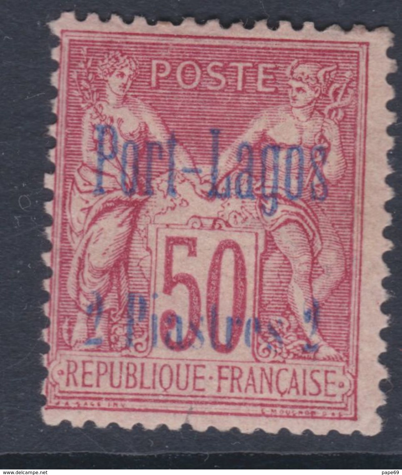 Port-Lagos N° 5 X  2p. Sur 50 C. Rose Trace De Charnière Sinon TB - Ungebraucht