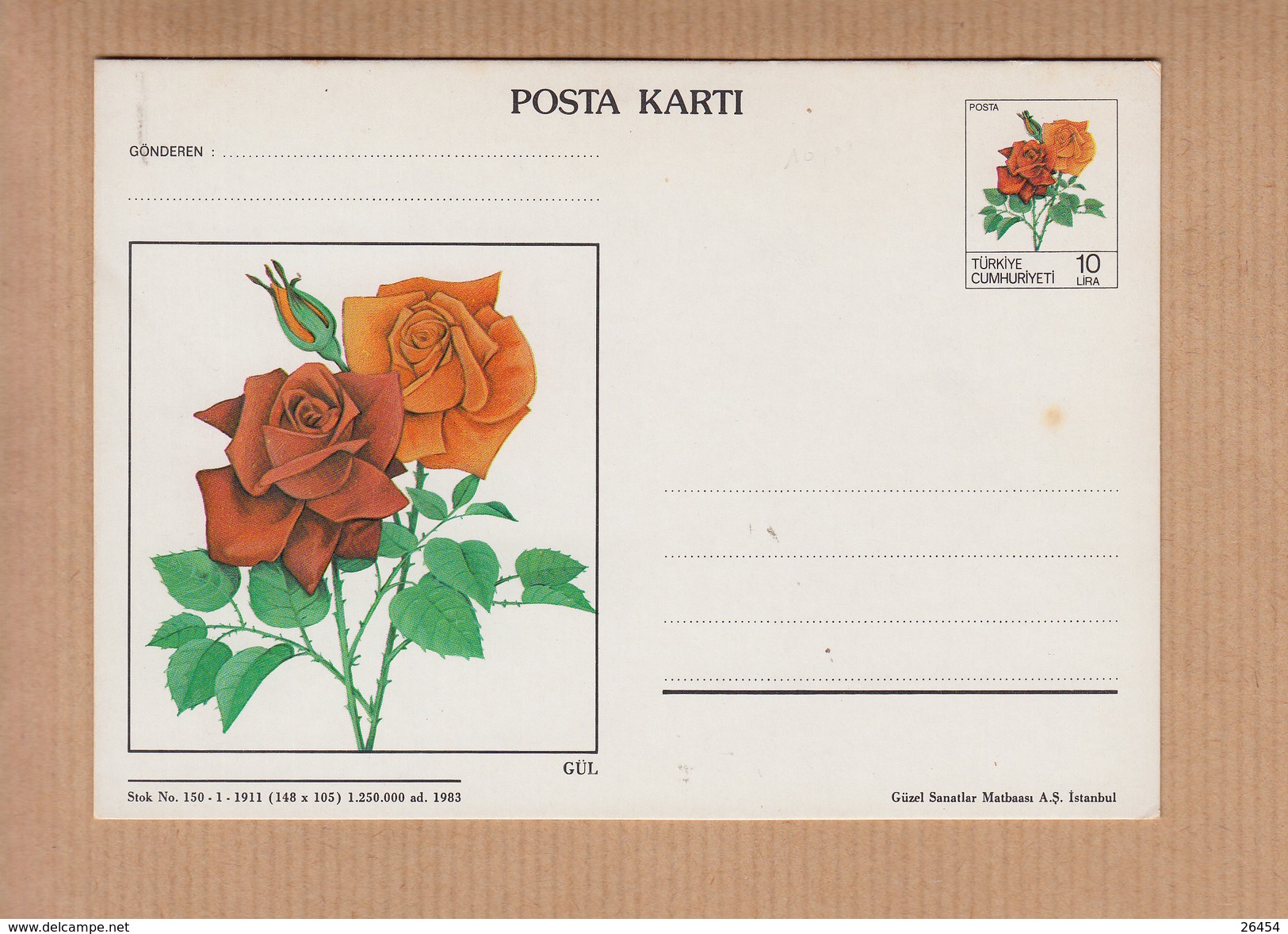 TURQUIE   Istanbul   2 Entiers Non Voyages   1983 Et 1985   Sur CP - Postal Stationery