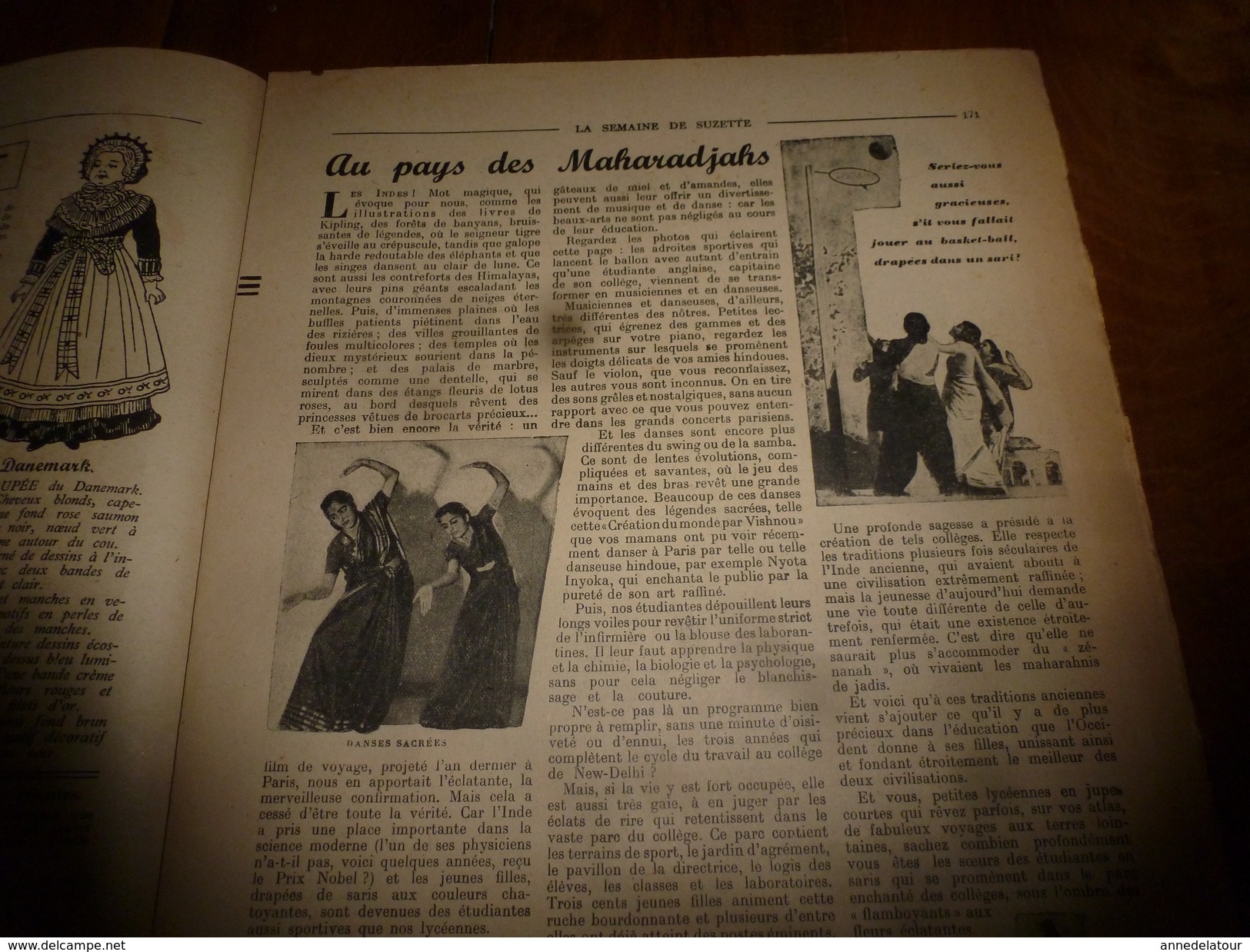 1950 LSDS (La Semaine De Suzette): La Petite Locomotive ; Les Danseuses De Danses Sacrées En Inde  ; Etc - La Semaine De Suzette