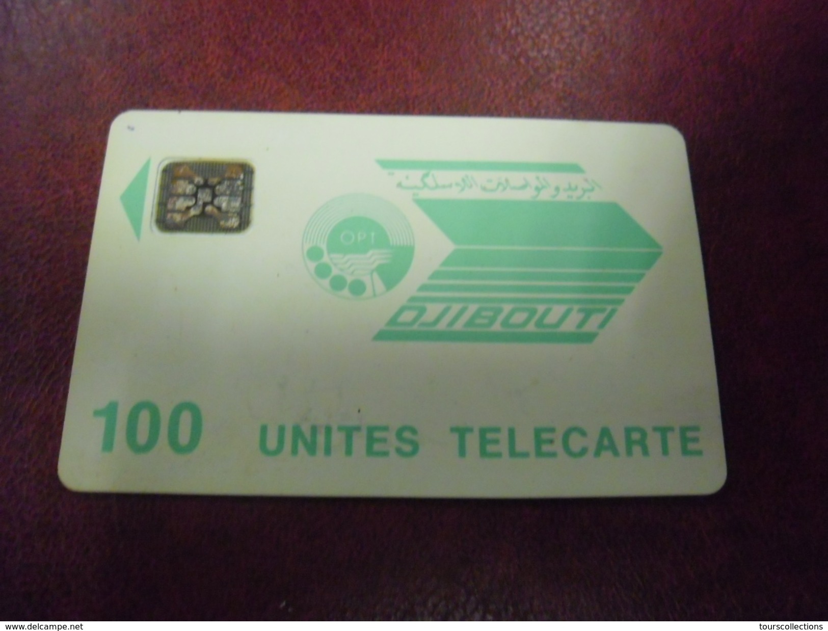 TELECARTE DJIBOUTI 100 Unités Puce SC4 Argent OPT Verte - Dschibuti