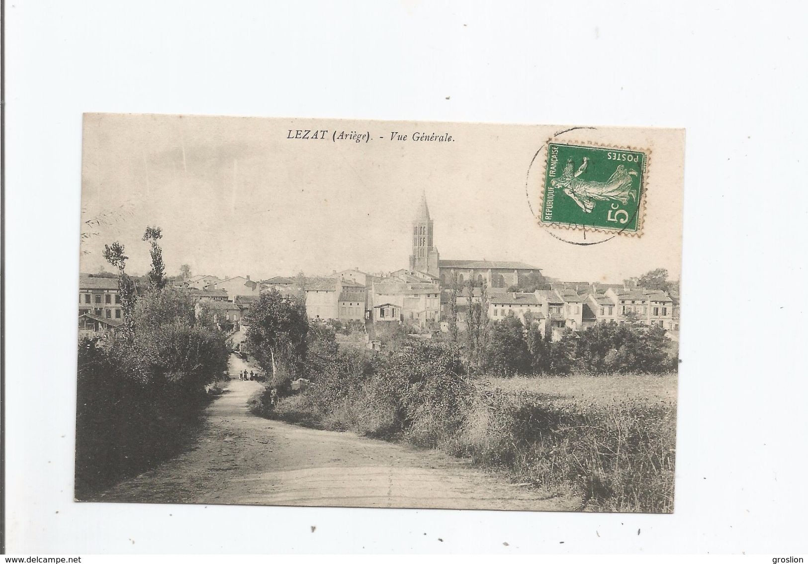 LEZAT (ARIEGE) VUE GENERALE (EGLISE ET VUE PANORAMIQUE) - Lezat Sur Leze