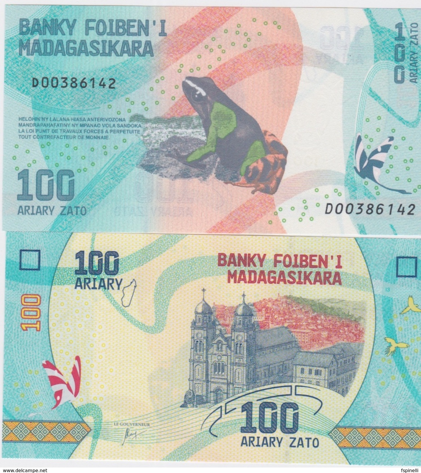 MADAGASCAR  Attractive  Newly Issued 100 Ariary    Pnew   2017 UNC. - Madagascar