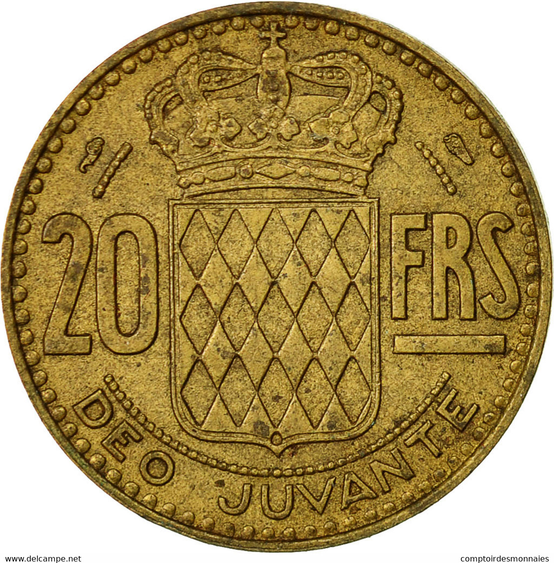 Monnaie, Monaco, Rainier III, 20 Francs, Vingt, 1951, TTB, Aluminum-Bronze - 1949-1956 Anciens Francs