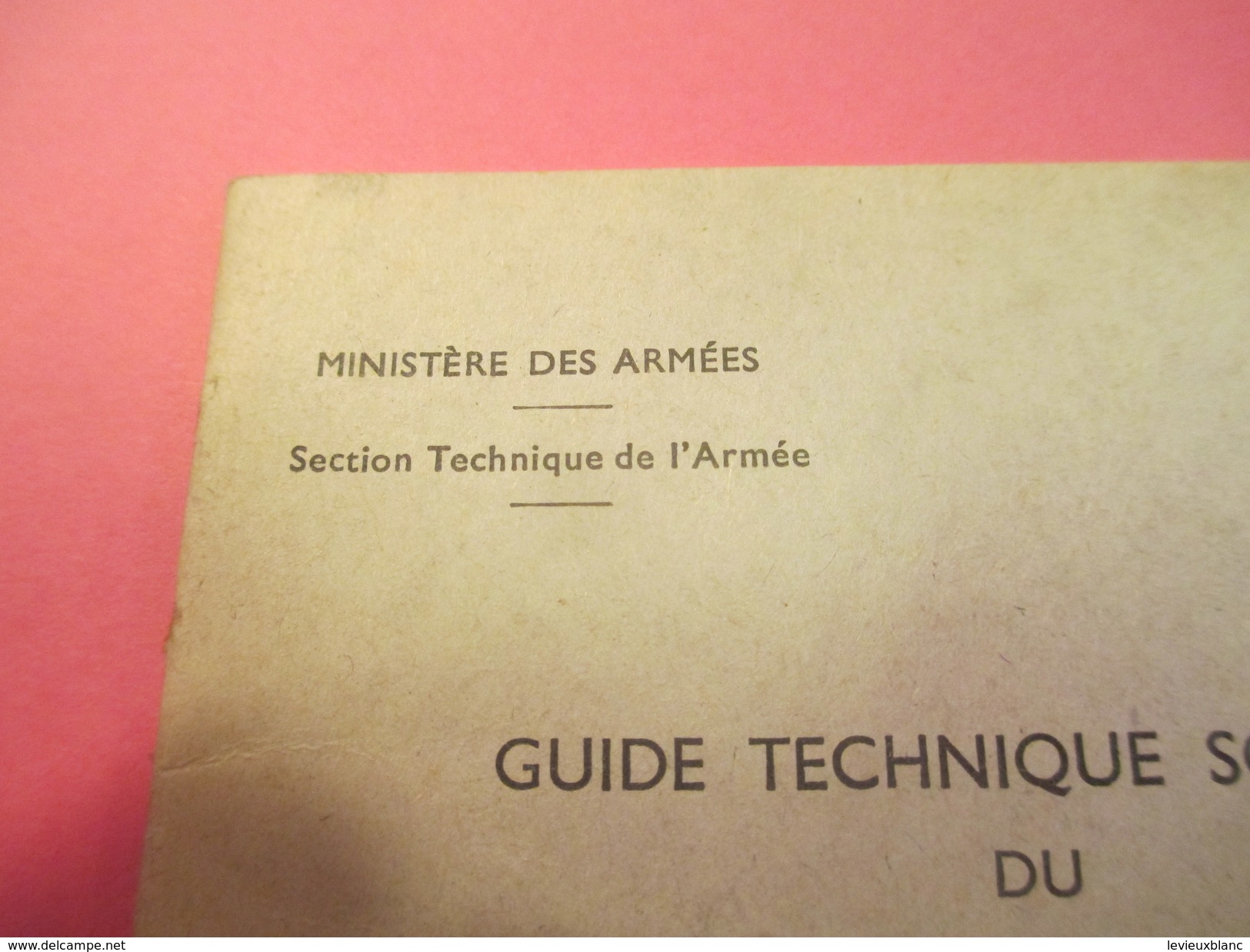 Fascicule/Guide Technique Sommaire/PISTOLET Automatique De 9 Mm Modèle 1950/Ministère Des Armées/MAT1066/1963   VPN116 - Other & Unclassified