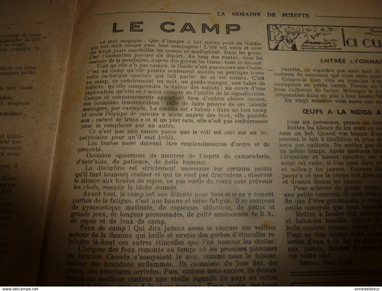 1947 LSDS  La Discipline Dans Les CAMPS Des Guides Des SCOUTS De FRANCE;Lugubre Affaire Entre Deux Châteaux Du CANIGOU - La Semaine De Suzette