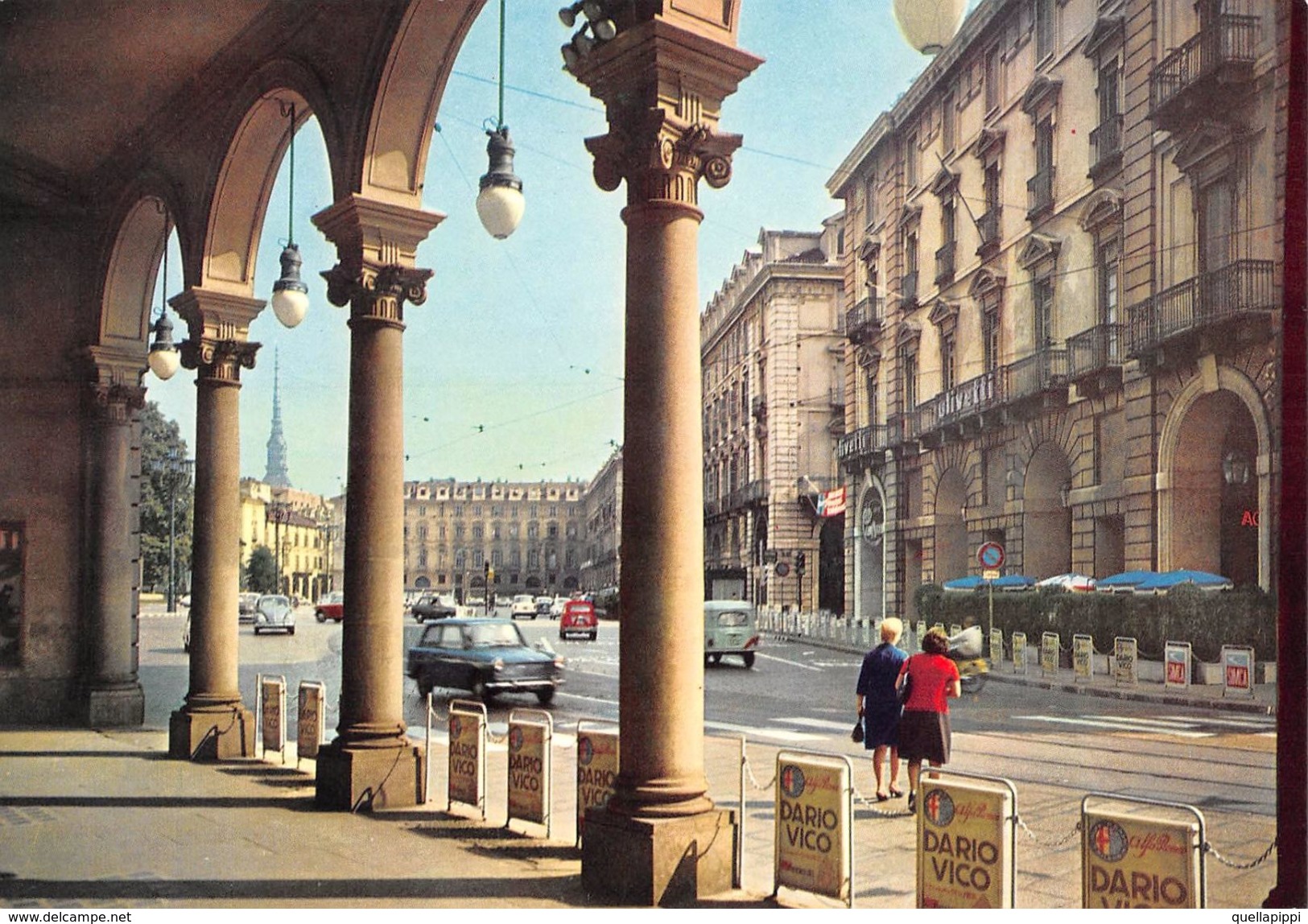 D6999 "TORINO - PIAZZA CASTELLO - MOLE ANTONELIANA "AUTO '70, SACAT 245 CART NON SPED - Places & Squares