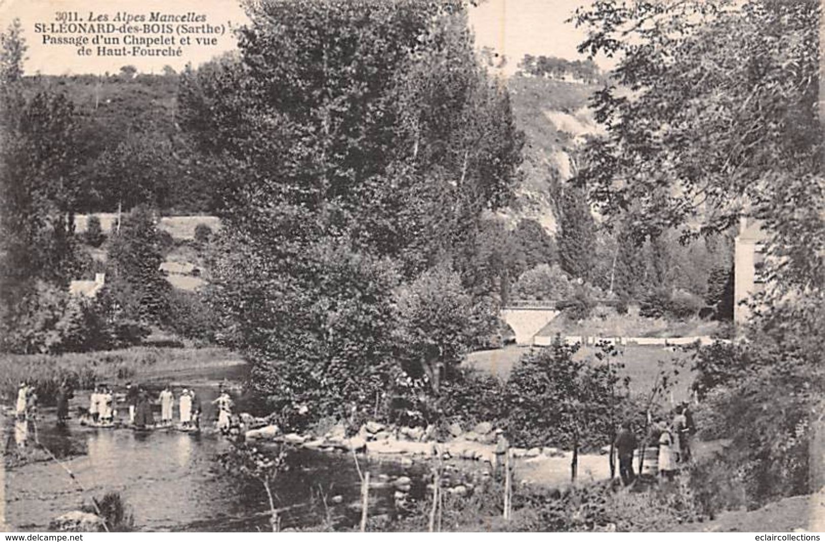 Saint Léonard Des Bois       72      Passage D'un Chapelet Et Vue Du Haut Fourché   (voir Scan) - Saint Leonard Des Bois