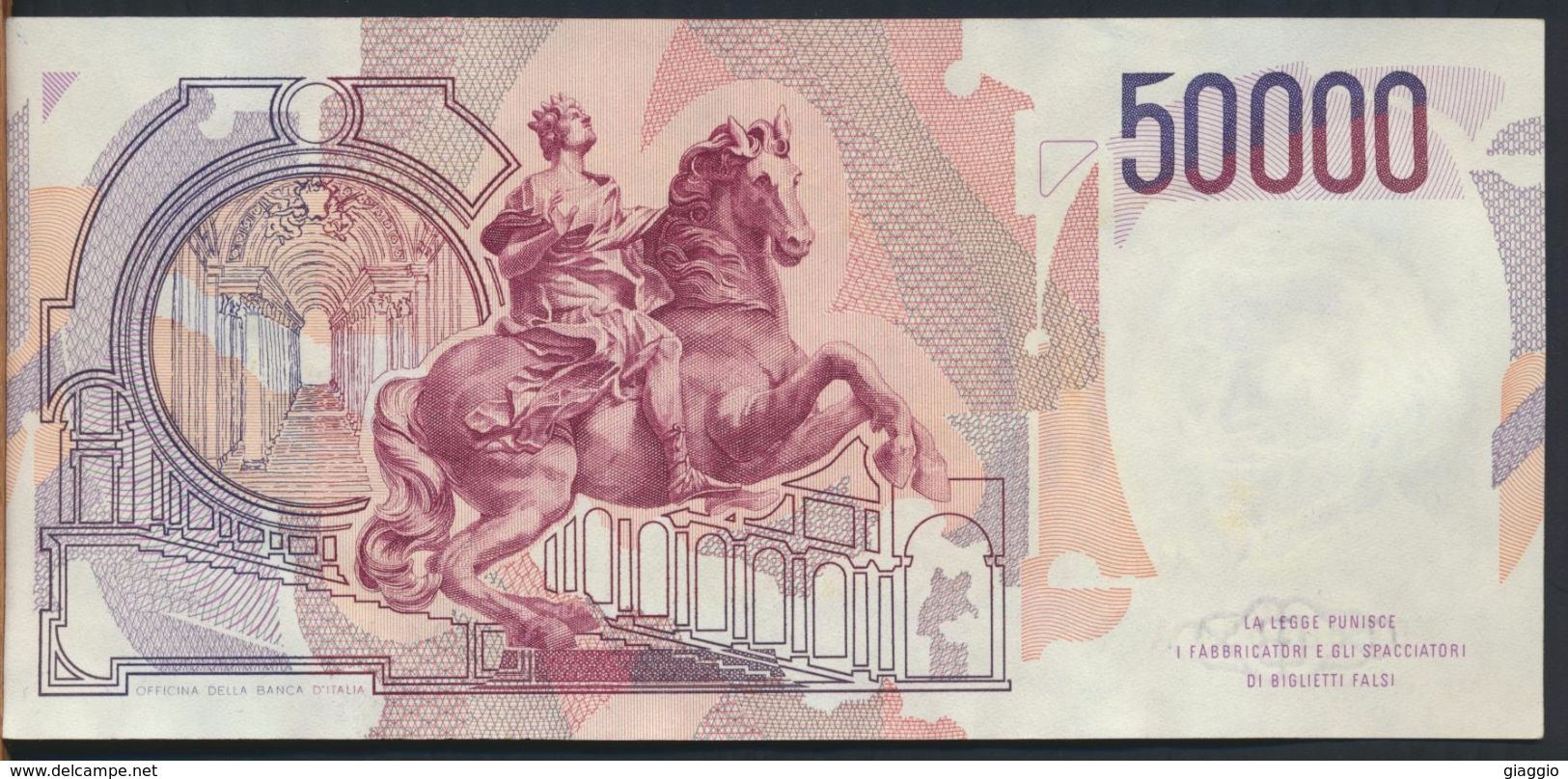 °°° ITALIA - 50000 LIRE BERNINI I° TIPO 06/03/1992 SERIE DE °°° - 50.000 Lire