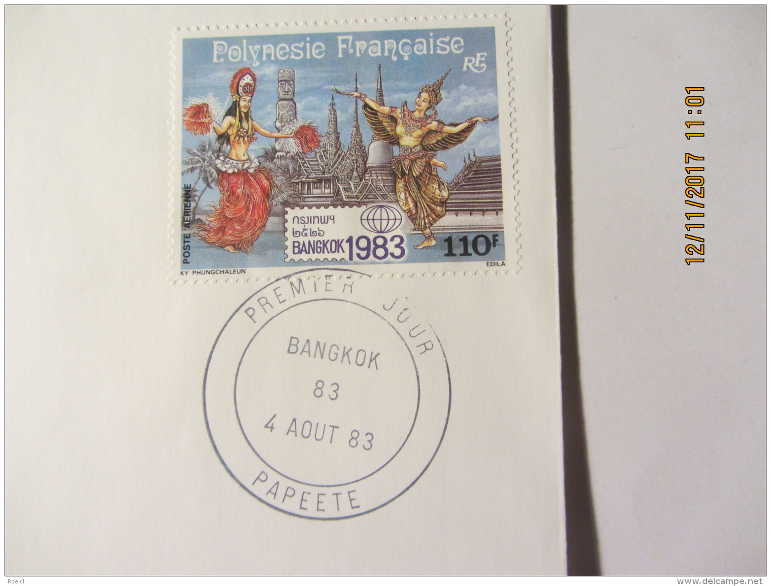 Enveloppe 1er Jour POLYNESIE FRANCAISE " BANGKOK " - Brieven En Documenten