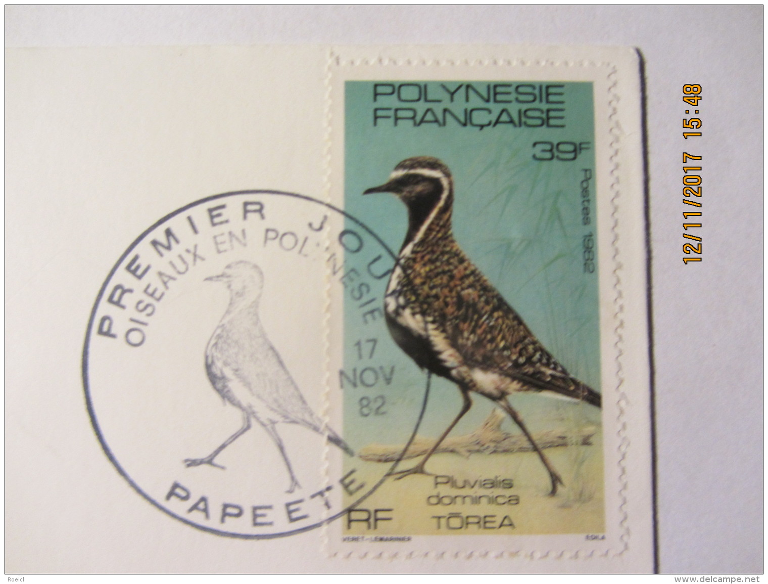 Enveloppe 1er Jour POLYNESIE Les Oiseaux En Polynésie  "TÖREA "  1982 - Covers & Documents