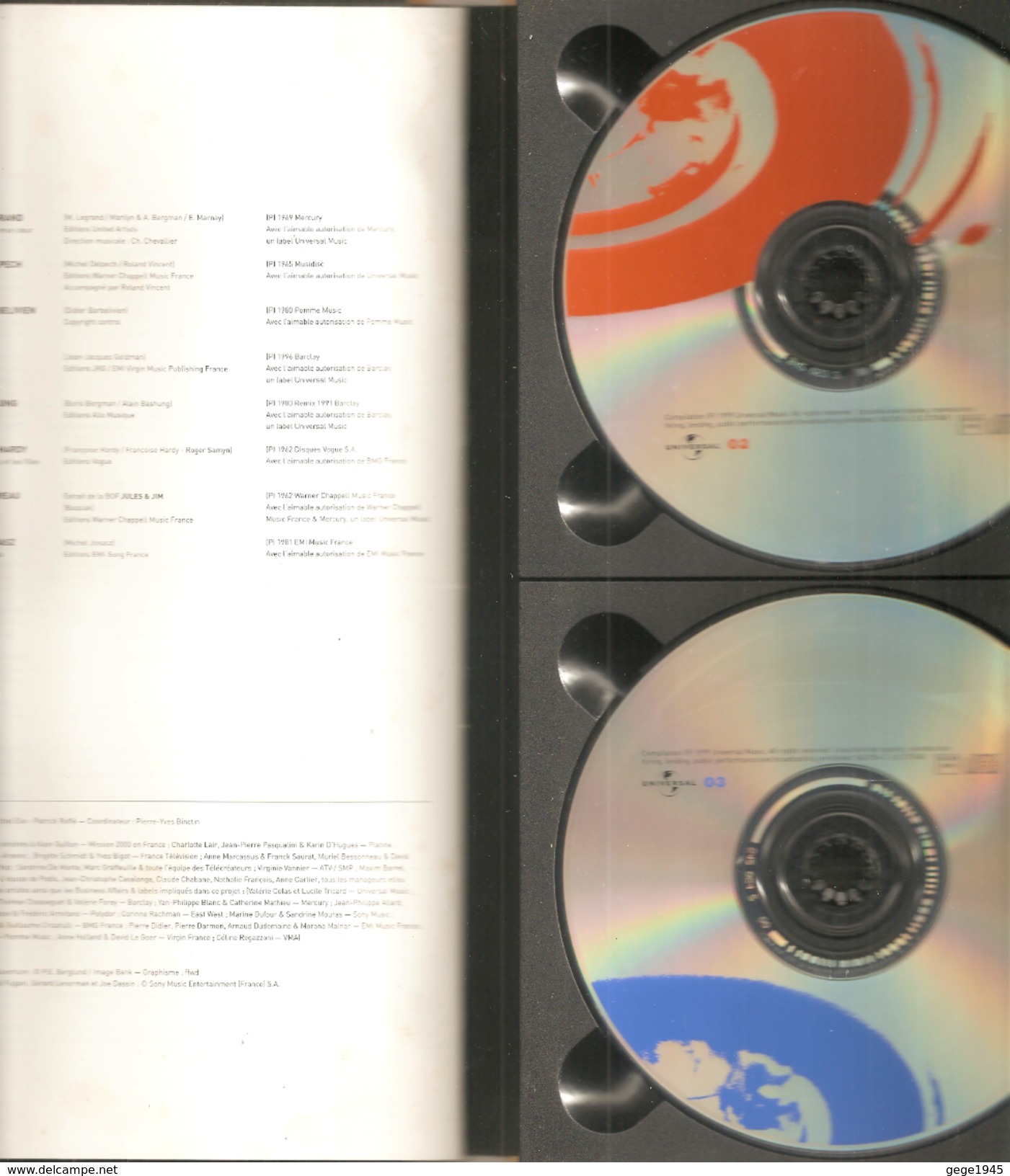 CD    Compil  des  plus  grandes  chansons  du  siècle  ( 3  CD  )