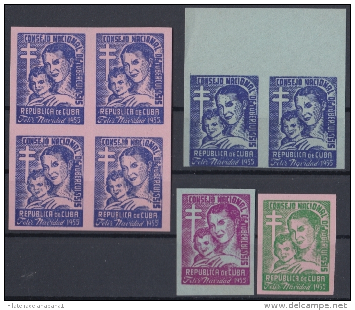 VI-242 CUBA CINDERELLA. 1955. CONSEJO TUBERCULOSOS MEDICINA MEDICINE PROOF PAPER LOT. - Wohlfahrtsmarken