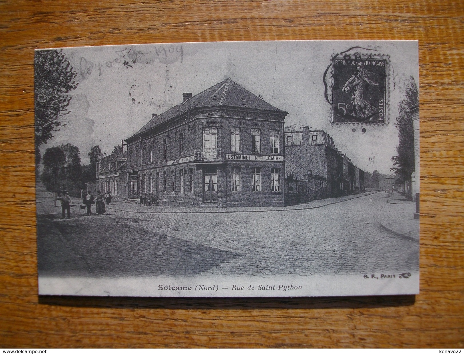 Repro ,, Cartes D'autrefois , Solesme , Rue Saint-python " Carte Animée  " - Solesmes