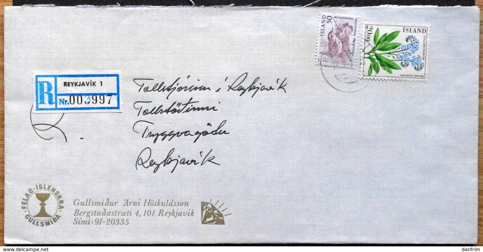 Iceland 1983   Registered Cover    ( Lot  4784 ) - Lettres & Documents