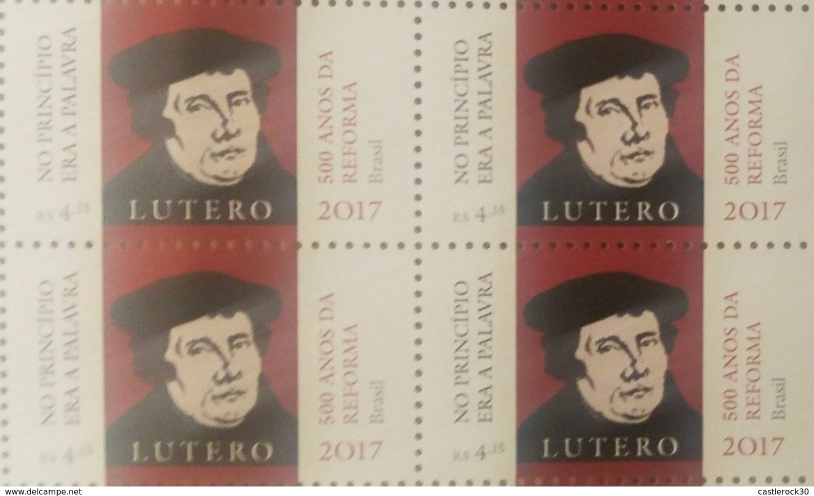 RL) 2017 BRAZIL, IN THE BEGINNING IT WAS THE WORD, MARTIN LUTHER, 500 YEARS OF REFORM, MULTIPLE STAMPS, MNH - Ungebraucht