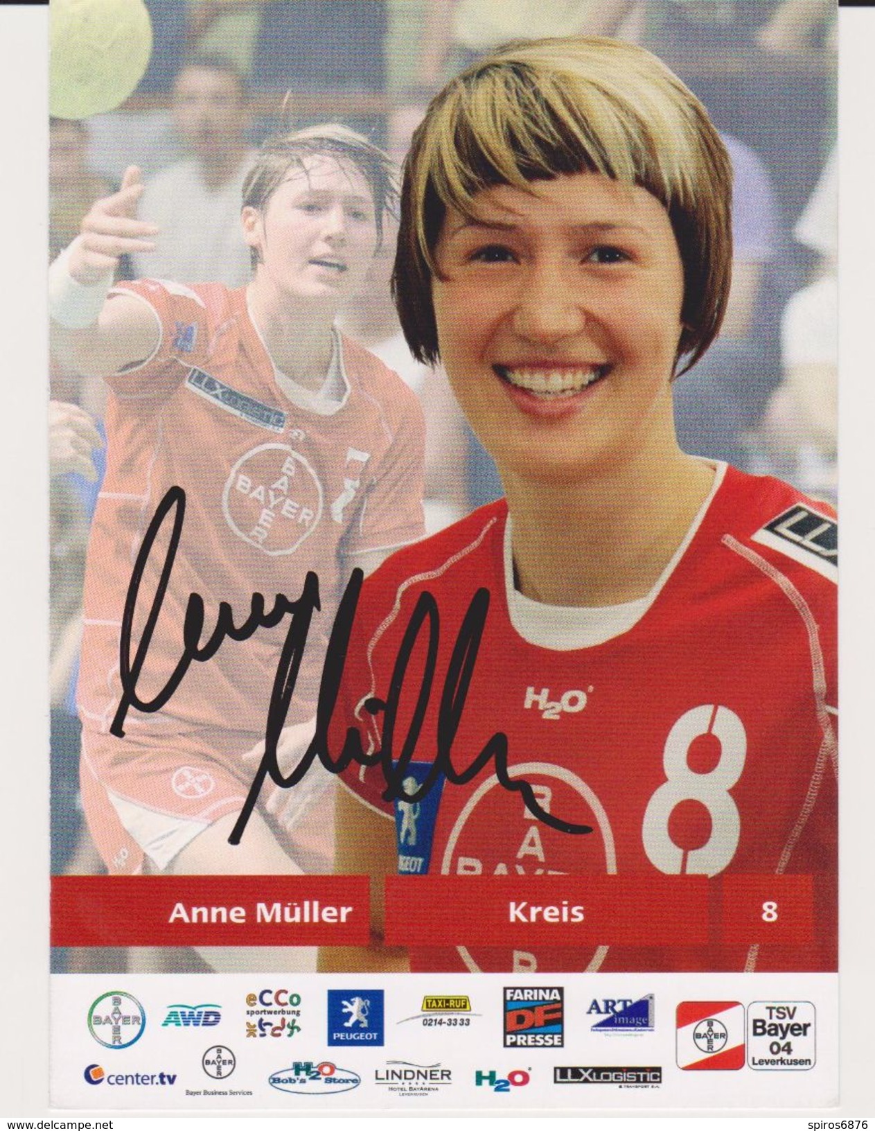 Original Autograph Handball Card Anne Müller Team Bayer Leverkusen Germany - Women Bundesliga 2007 / 2008 - Handball