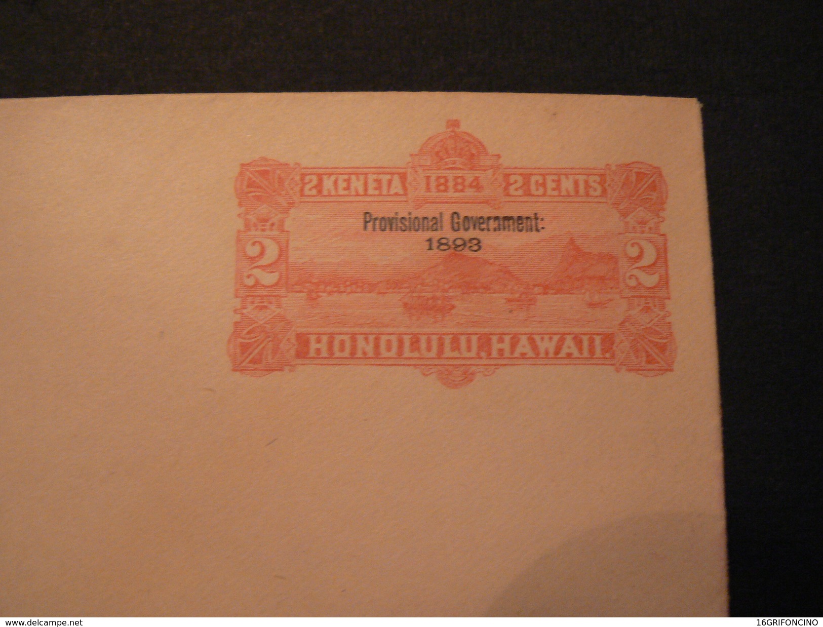1893  POSTAGESTAMP OF PROVISIONAL GOVERNMENT OF HONOLULU HAWAII  ON LETTER ..///..BUSTA HONOLULU NUOVA - Hawaï