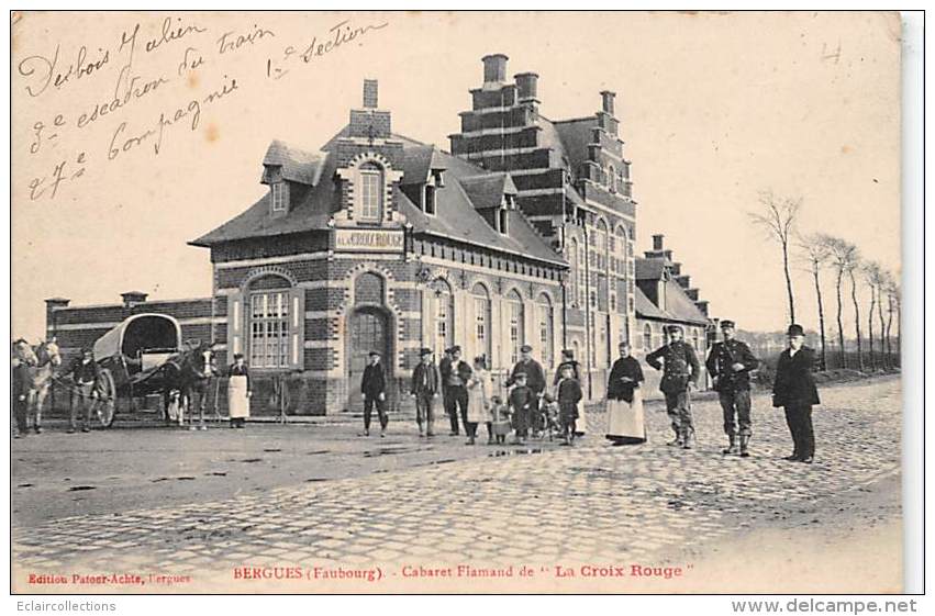 Bergues      59         Cabaret Flamand De La Croix Rouge      (voir Scan) - Bergues