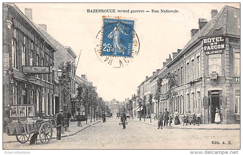 Hazebrouck     59          Rue Nationale. Hôtel Du Faucon         (voir Scan) - Hazebrouck