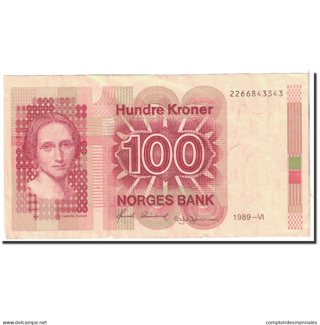 Billet, Norvège, 100 Kroner, 1988, Undated, KM:43d, TTB+ - Norway