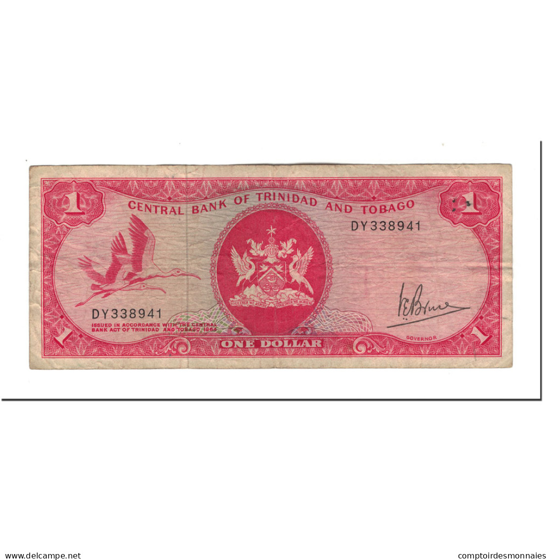 Billet, Trinidad And Tobago, 1 Dollar, 1977, KM:30a, B+ - Trinidad & Tobago