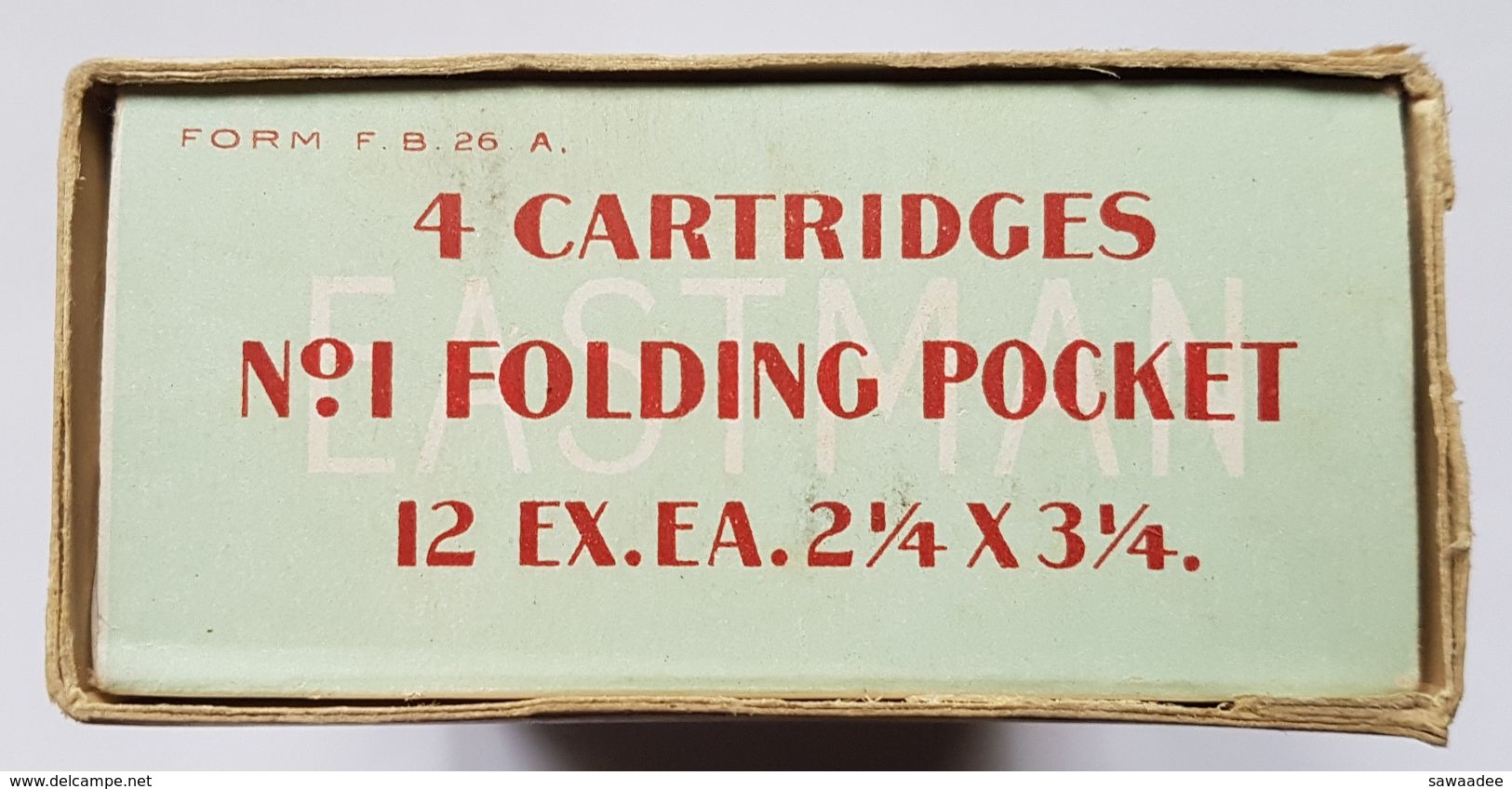 BOITE DE PELLICULES - FOUR EASTMAN'S TRANSPARENT FILM CARTRIDGES FOR N°1 FOLDIND POCKET KODAK - 1900 - 35mm -16mm - 9,5+8+S8mm Film Rolls