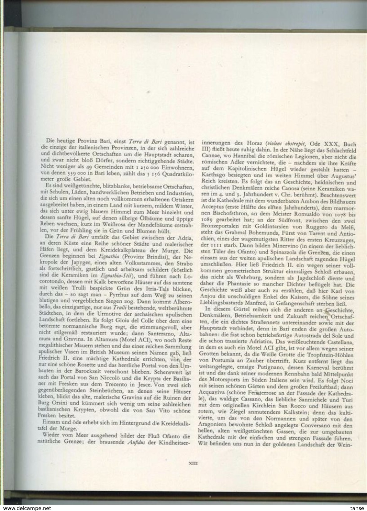 Terra Di Bari (Apulia-Italy) - 1968 Automobile Club D'Italia (Edition Francaise, English Edition, Deutsche Ausgabe) - Geographie