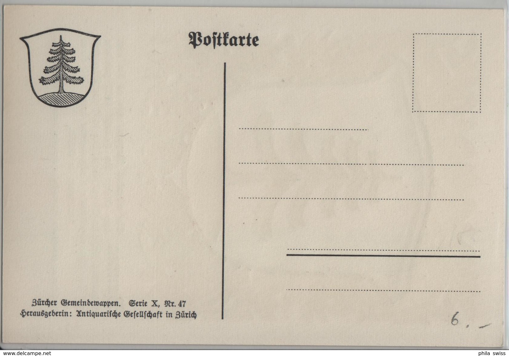 Bauma - Zürcher Gemeindewappen No. 47 - Bauma