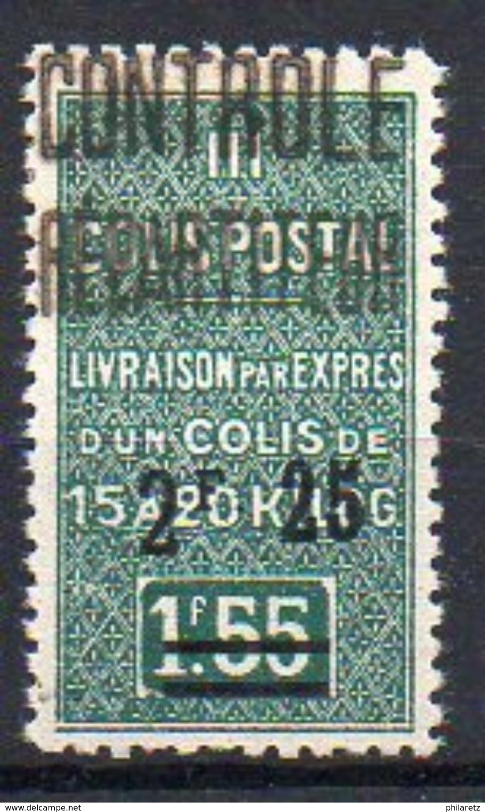 Algérie Colis-Postaux N° 37a Neuf * - Variété '5 De 2F25 Modifié Et 25 Surévelé' - Parcel Post