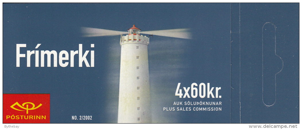 Iceland 2002 Booklet Of 4 Scott #961a 60k Grottuviti - Lighthouses - Nuevos