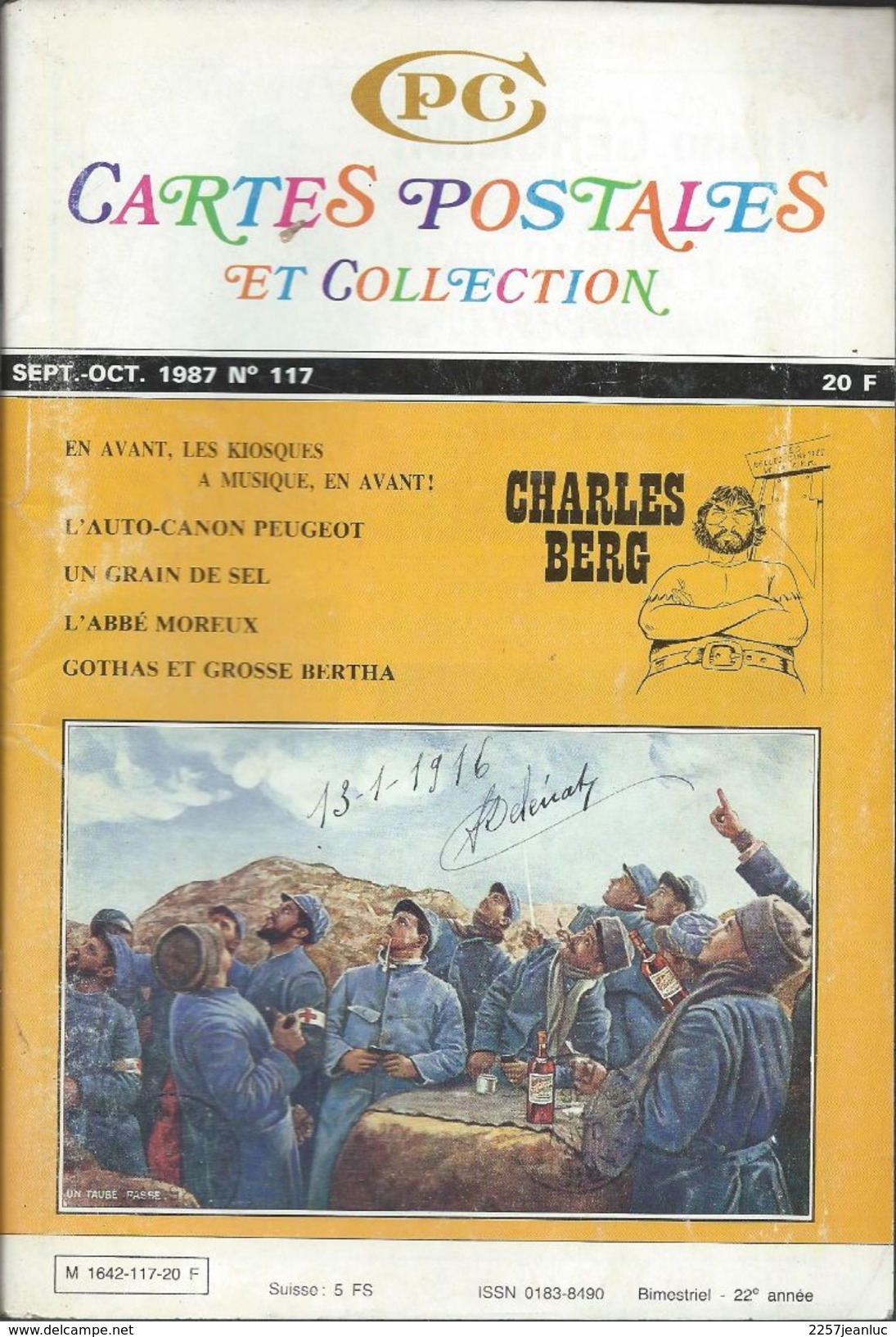 Cartes Postales Et Collections Octobre  1987 Magazines N: 117 Llustration &  Thèmes Divers 122 Pages - Français